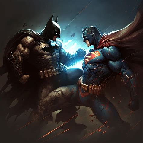 Superman vs Batman Painting by Darmass - Pixels