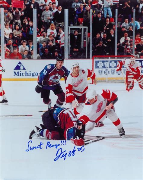 Darren McCarty Autographed 16x20 Photo #1 - Fight vs. Claude Lemieux - Detroit City Sports