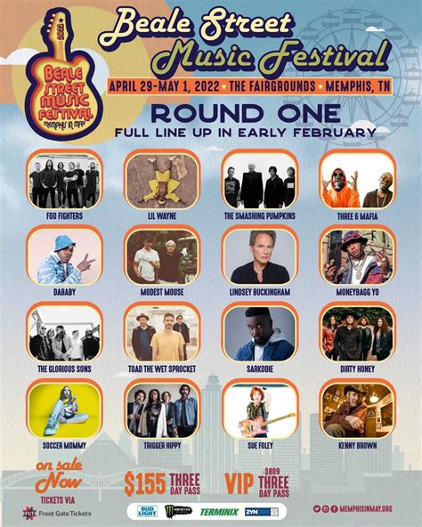 Beale Street Music Festival Lineup - Round 1 : r/memphis