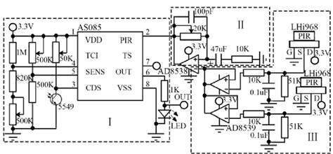 Circuit schematic of pyroelectric infrared sensor | Download Scientific Diagram