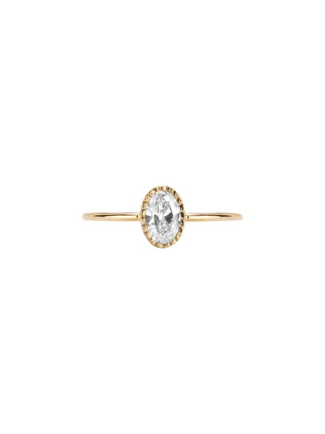 Oval diamond wisp ring by Jennie Kwon | Finematter