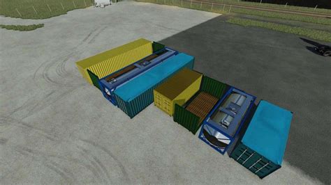 FS22 Shipping Containers v1.0 - FS 22 Trailers Mod Download