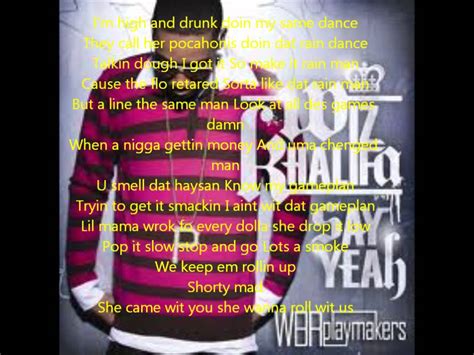 Wiz khalifa - Say yeah LYRICS ON SCREEN - YouTube