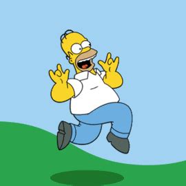 Happy Hopping Homer - Reaction GIFs