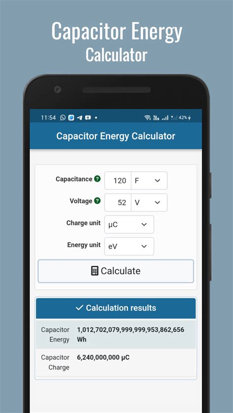 Capacitor Energy Calculator - App on Amazon Appstore