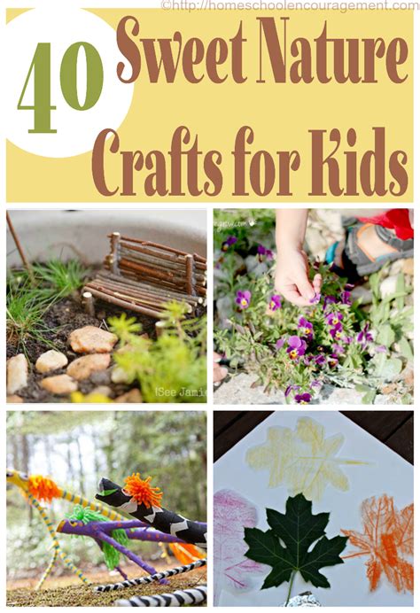 40 Fun Ideas - Nature Crafts for Kids - Beautiful Art | Nature crafts ...