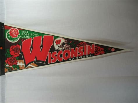 1994 Wisconsin Badgers Rose Bowl Football Pennant Vintage | Etsy | Rose ...