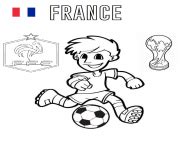 Coloriage kylian mbappe joueur france coupe du monde 2018 - JeColorie.com