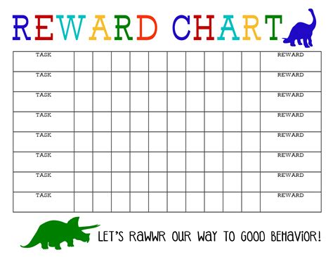 Blank Reward Chart Printable | Reward chart template, Behavior chart ...