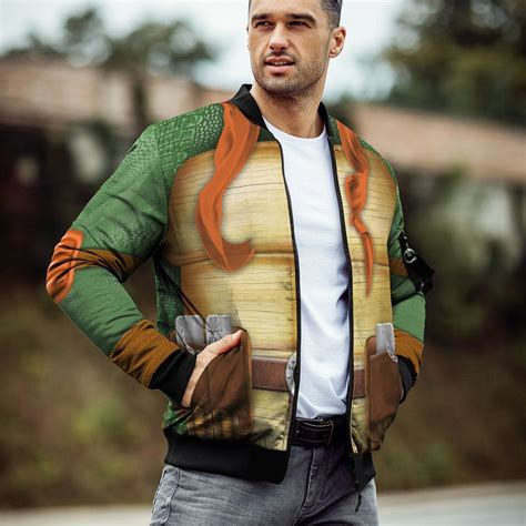 Michelangelo TMNT Mike Mikey Cosplay Custom Bomber | All Day Tee