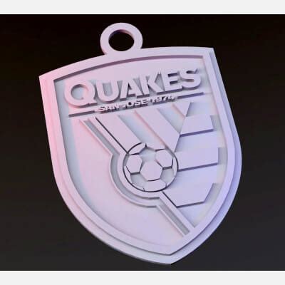 Mls San Jose Earthquakes Logo Keychan Printable - 3D Model by danyelon