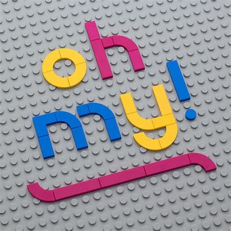 More lettering with LEGO using curved tiles