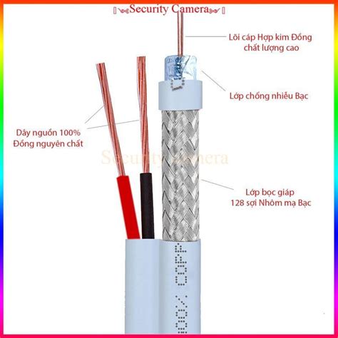 Dây cáp đồng trục liền nguồn SINO có bọc bạc chống nhiễu sợi bạc khử sóng từ chuyên dụng cho ...