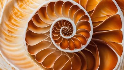 Premium Photo | Close up nautilus shell pattern