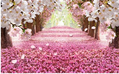 Background Taman Bunga - Taman Bunga Sakura Wallpaper Love Sea Sky And ...