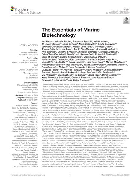 (PDF) The Essentials of Marine Biotechnology