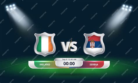 Premium Vector | Fifa world cup Qualifier 2022 Ireland vs Serbia ...