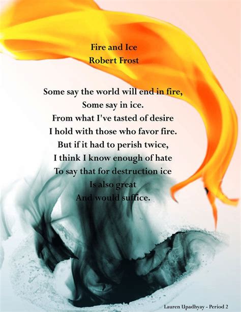 Pin by ~💗~ 나는 ~💗~ on Robert Pattinson | Robert frost, Fire and ice, Fire and ice poem