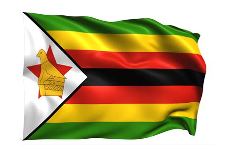 Zimbabwe Waving flag Realistic Transparent Background 15309627 PNG