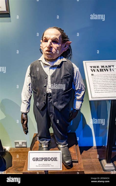 Mannequin wearing the Griphook costume and outfit as warn by Warwick Davis on display at The ...