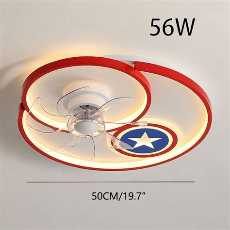 Dimmable LED Ceiling Fan with Lights 3 Gear Wind Red Ceiling Fans – Pensber