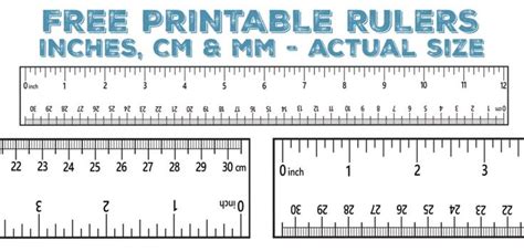 Printable Ruler - Free Accurate Ruler Inches, CM, MM | Printable ruler, Printable teaching ...