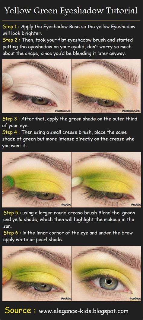 Yellow Green Eyeshadow Tutorial | Elegance kids