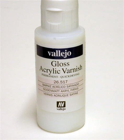 Vallejo GLOSS Acrylic Varnish 2oz / 60ml 26.517 26517 UV Restistant Cl ...