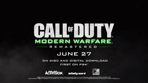 Call of Duty: Modern Warfare Remastered Released