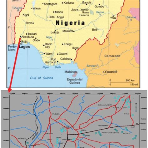 Political map of Nigeria showing Abeokuta and the study locations ...