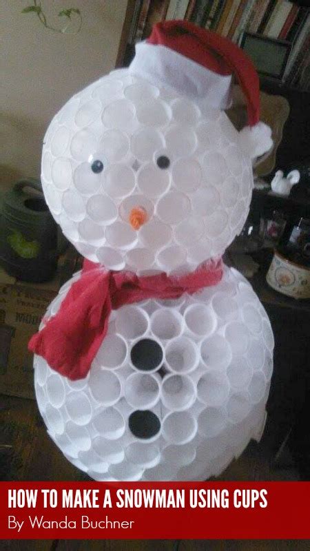 HOW TO MAKE A CUP SNOWMAN by Wanda Buchner