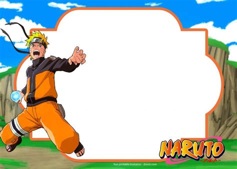 FREE Printable Naruto Birthday Invitation Template | Festa infantil naruto, Aniversário naruto ...