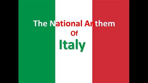 The National Anthem of Italy Instrumental with Lyrics - YouTube