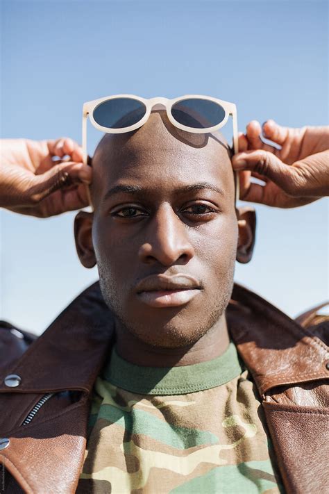 Portrait Of A Cool Black Man With Sunglasses by A Model Photographer