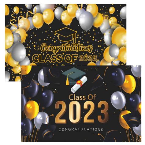 Happy Graduation Banner 2023 Large Graduation Banner 2023 Graduation Decorations For Any ...