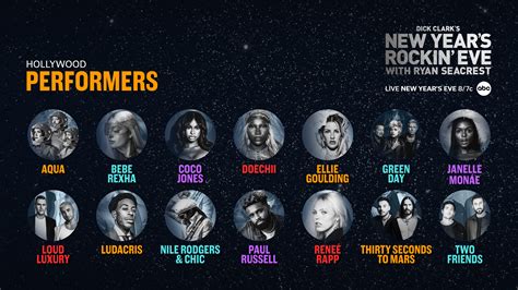 Newly announced performers for 'New Year's Rockin' Eve with Ryan ...