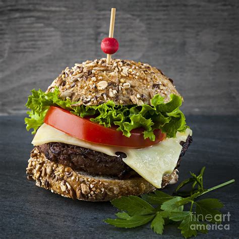 Gourmet hamburger Photograph by Elena Elisseeva - Fine Art America