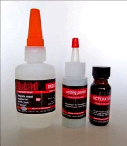 All purpose german glue Black Bull 50g. Kit with activator and welding ...