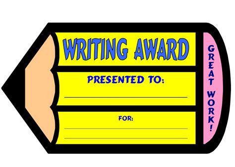 Writing Pencil Award | Other Files | Documents and Forms