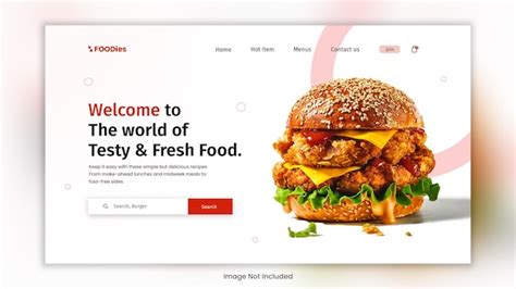 Premium PSD | Restaurant Food menu landing page web UI design template