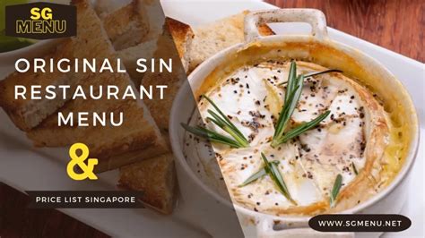 Original Sin Restaurant Menu & Price List Singapore Updated 2024