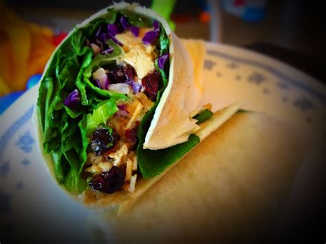 The Comforting Vegan : Cherry-Almond Vegan Chicken Wrap