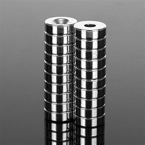 20PCS Very Powerful 15x5mm Neodymium Magnet with 5mm Countersunk Bore Strong Magnetic Rare Earth ...