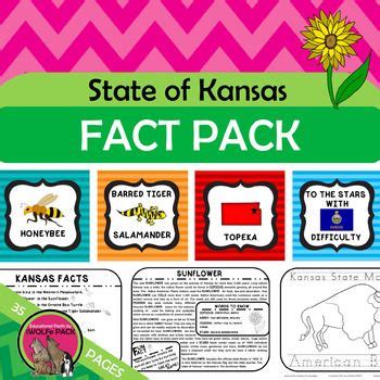 Kansas State Fact and Symbol Pack {Kansas Day} Kansas Day, State Of Kansas, Kansas Facts, 3rd ...