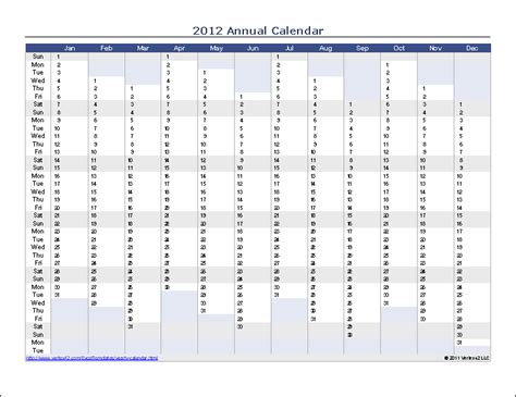 Yearly Calendar Template for 2024 and Beyond