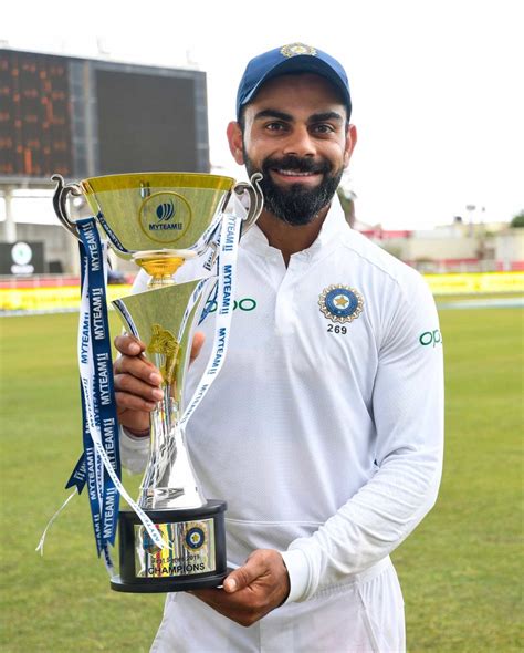 Virat Kohli poses with the series trophy | ESPNcricinfo.com