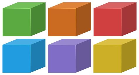 set of colored boxes 605886 Vector Art at Vecteezy