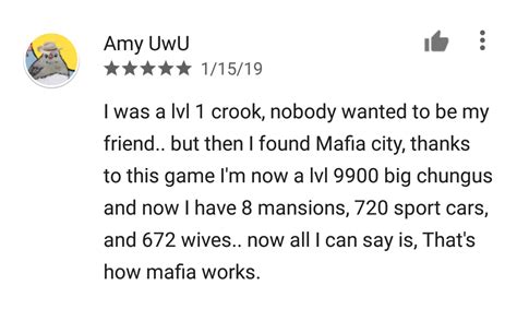 Honest review on Mafia City : r/memes