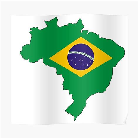 Póster «Esquema y bandera del país de Brasil» de HandDrawnTees | Redbubble