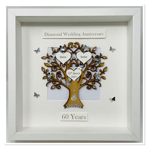 60th 60 Years Diamond Wedding Anniversary Gift Present Married - Etsy UK